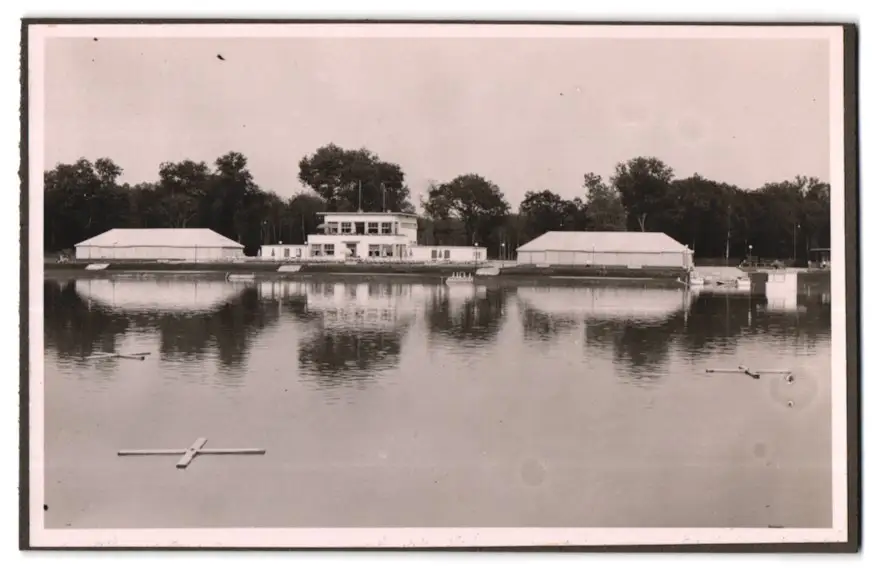 39 Fotografien Bademode, Ansicht Karlsruhe, Rheinstrandbad Rappenwört, Sport, Tischtennis, Strassenbahn, Hochwasser Boxen 21
