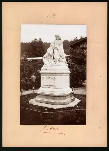 Fotografie Brück & Sohn Meissen, Ansicht Bad Elster, Blick auf das Hygiea Denkmal
