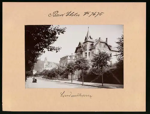 Fotografie Brück & Sohn Meissen, Ansicht Bad Elster, Wohnhäuser in der Lindenstrasse