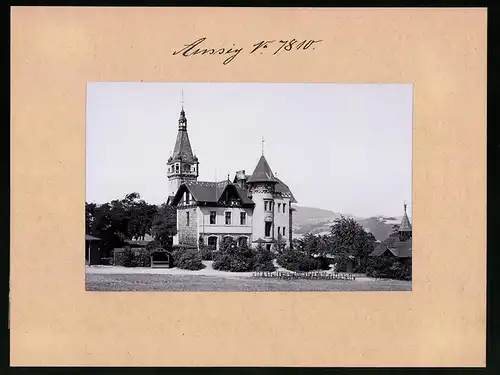 Fotografie Brück & Sohn Meissen, Ansicht Aussig, Ferdinandshöhe mit Villa