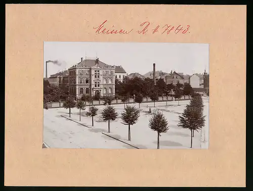 Fotografie Brück & Sohn Meissen, Ansicht Meissen i. Sa., Hospitalplatz mit Krankenhaus