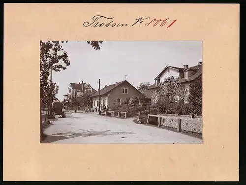 Fotografie Brück & Sohn Meissen, Ansicht Trebsen, Grimmaische Strasse mit Wohnhäusern