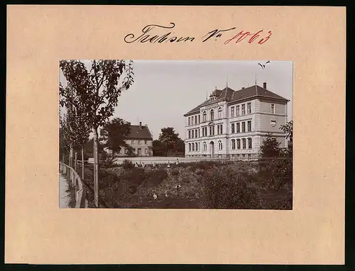 Fotografie Brück & Sohn Meissen, Ansicht Trebsen, Bürgerschule, Schule, Schulhaus