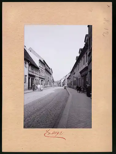 Fotografie Brück & Sohn Meissen, Ansicht Rosswein, Nossenerstrasse mit Ladengeschäft von Gotthard Liedl