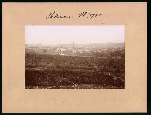 Fotografie Brück & Sohn Meissen, Ansicht Oederan, Panorama der Ortschaft