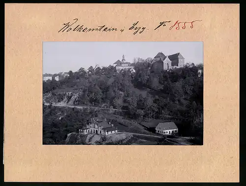 Fotografie Brück & Sohn Meissen, Ansicht Wolkenstein, Kirche und Schloss