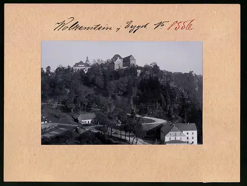 Fotografie Brück & Sohn Meissen, Ansicht Wolkenstein, Schloss und Kirche