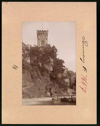 Fotografie Brück & Sohn Meissen, Ansicht Ronneburg, Strasse vor dem neuen Schloss