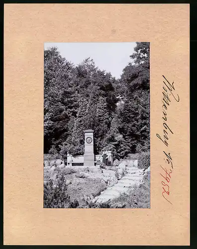 Fotografie Brück & Sohn Meissen, Ansicht Wittenberg, Stadtpark, Fritz Eunicke-Denkmal