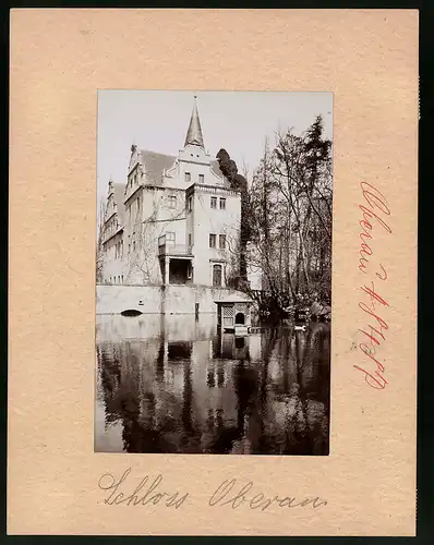Fotografie Brück & Sohn Meissen, Ansicht Oberau, Gewässer am Schloss