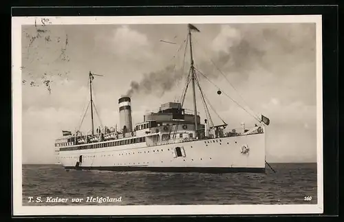 AK Turbinen-Schnelldampfer Kaiser vor der Küste Helgolands