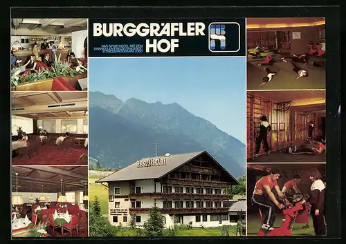 AK Partschins-Rabland, Hotel Burggräfler Hof, Innenansichten