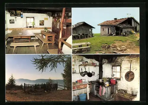 AK Vöran bei Meran, Berghütte Vöraner Alm, Innenansichten