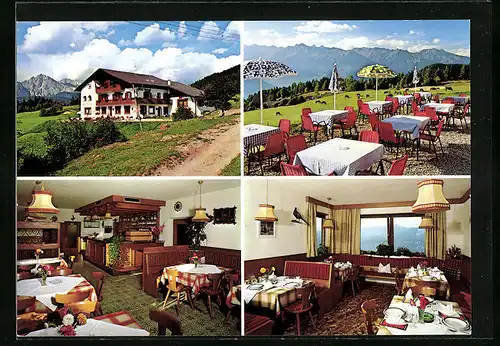 AK Vöran, Pension-Gasthof Alpenrose, Innenansichten