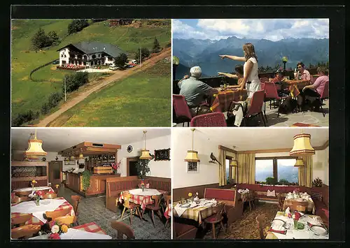 AK Vöran, Pension-Gasthof Alpenrose, Innenansichten