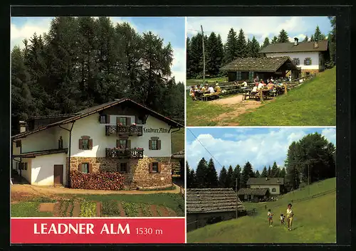 AK Vöran bei Meran, Leadner Alm, Garten, Ortspartie