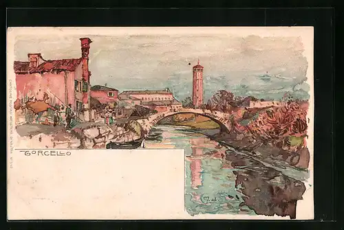 Künstler-AK Manuel Wielandt: Torcello, Panorama