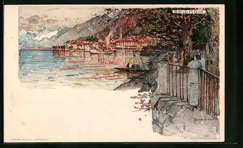 Künstler-AK Manuel Wielandt: Bellagio, Panorama