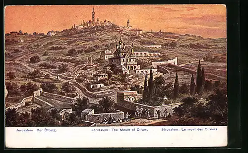 Künstler-AK Friedrich Perlberg: Jerusalem, Der Ölberg
