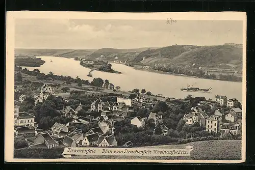 AK Königswinter, Blick vom Drachenfels Rheinaufwärts