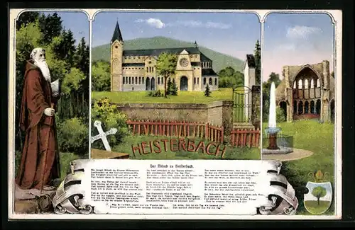AK Heisterbach, Kloster mit Mönch
