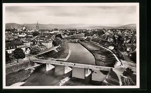 AK Rastatt i. B., Teilansicht mit Brücke