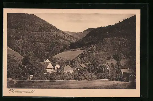 AK Obersimonswald, Panorama des Ortes