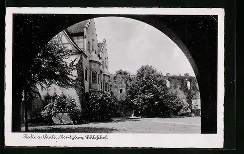 AK Halle a. S., Moritzburg - Schlosshof