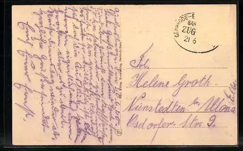 AK Güntersberge /Harz, Durchblick von Mundelins Ruh