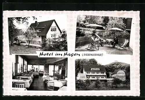 AK Margarethenhöhe über Königswinter, Hotel im Hagen