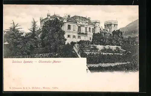 AK Obermais-Meran, Ansicht des Schlosses Rametz