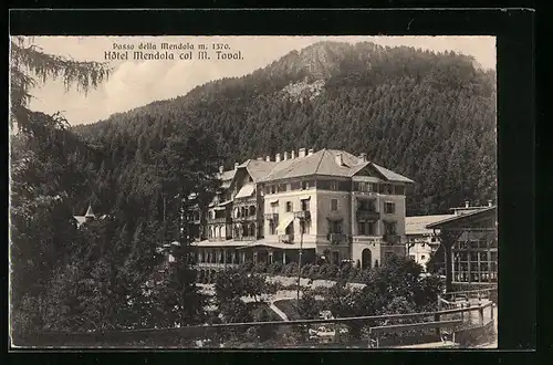 AK Mendola i. Passo della Mendola, Hotel Mendola mit Monte Toval