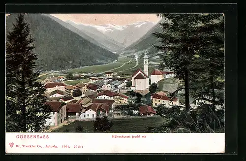 AK Gossensass, Gesamtansicht mit Kirche