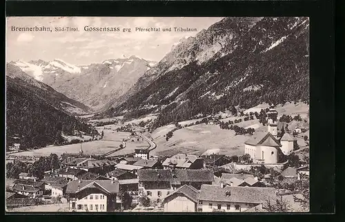 AK Gossensass /Brennerbahn, Panorama geg. Pferschtal und Tribulaun
