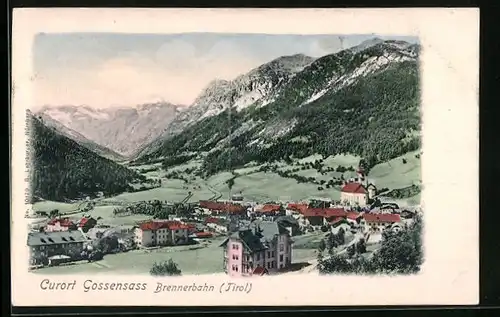 AK Gossensass /Brennerbahn, Panorama