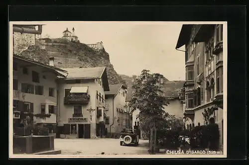 AK Klausen, Strassenpartie mit Burg
