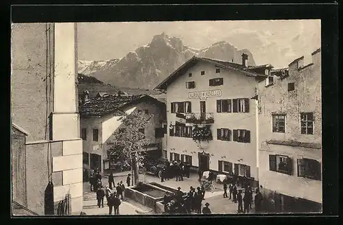 AK Castellrotto, Albergo e Pensione Agnello-Posta verso le Dolomiti