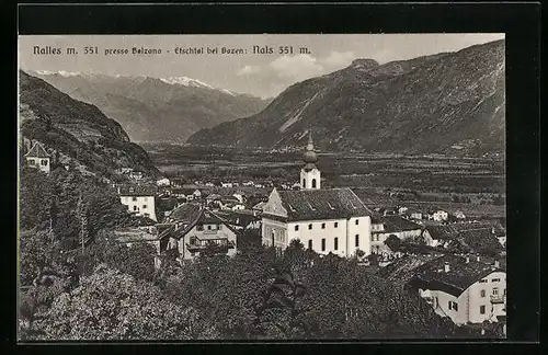 AK Nals b. Bozen, Totalansicht mit Kirche