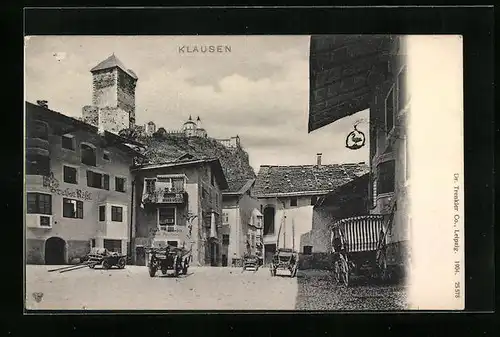 AK Klausen, Ortsansicht mit Gasthaus