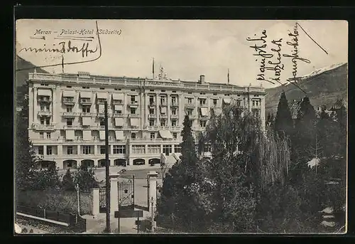 AK Meran, Palast-Hotel - Südseite