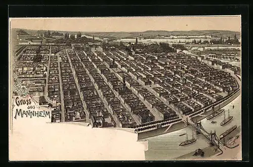 Lithographie Mannheim, Teilansicht