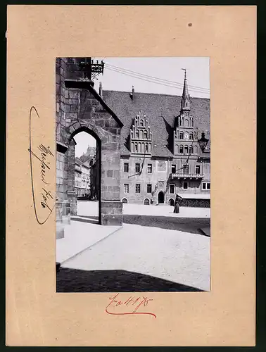 Fotografie Brück & Sohn Meissen, Ansicht Meissen i. Sa., Blick auf den Markt an der Kirche