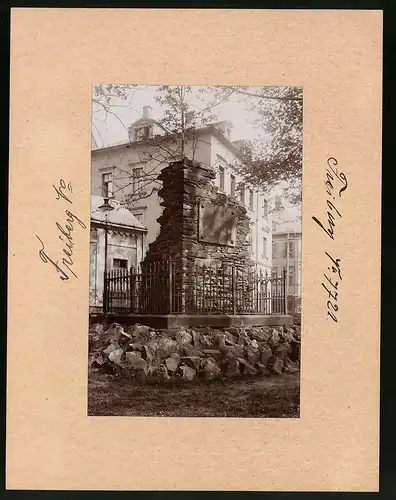 Fotografie Brück & Sohn Meissen, Ansicht Freiberg i. Sa., Blick auf die Ruine der Stadtmauer an der Königsallee