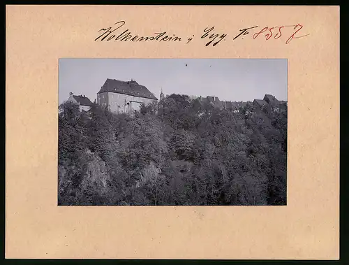 Fotografie Brück & Sohn Meissen, Ansicht Wolkenstein i. Sa., Blick auf die Stadt und das Schloss