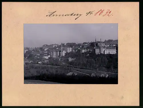 Fotografie Brück & Sohn Meissen, Ansicht Annaberg i. Erzg., Ortsansicht mit den Fabriken
