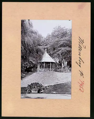 Fotografie Brück & Sohn Meissen, Ansicht Wittenberg a. Elbe, Pavillon in den Städtischen Anlagen