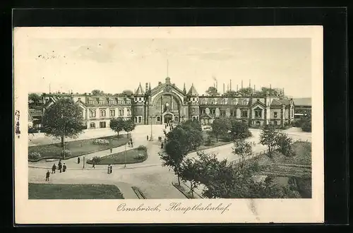 AK Osnabrück, Hauptbahnhof mit Vorplatz