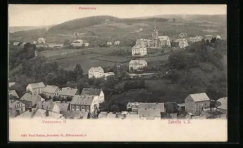 AK Sebnitz i. Sa., Panorama gegen Finkenberg