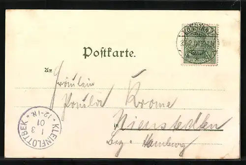 Lithographie Konstanz, Teilansicht mit Dampfer