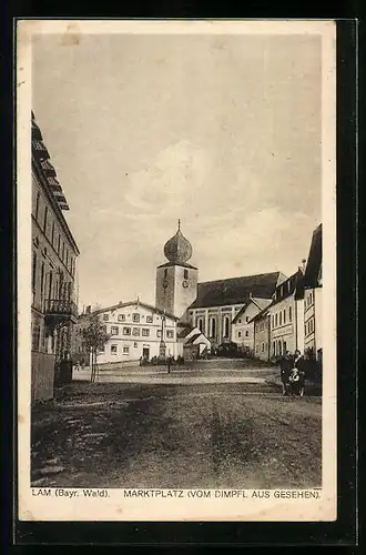 AK Lam i. Bayr. Wald, Strassenpartie am Marktplatz